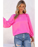 Azura Exchange Puff Sleeve Crewneck Blouse - 2XL