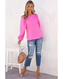 Azura Exchange Puff Sleeve Crewneck Blouse - 2XL