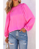 Azura Exchange Puff Sleeve Crewneck Blouse - M