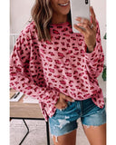 Azura Exchange Animal Print Stitching Long Sleeve Top - M