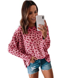 Azura Exchange Animal Print Stitching Long Sleeve Top - M