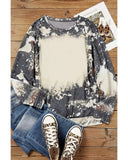 Azura Exchange Vintage Bleached Tie Dye Long Sleeve Top - S