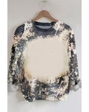 Azura Exchange Vintage Bleached Tie Dye Long Sleeve Top - S