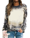 Azura Exchange Vintage Bleached Tie Dye Long Sleeve Top - S