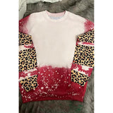 Azura Exchange Leopard Tie-Dye Long Sleeve Top - L