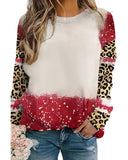 Azura Exchange Leopard Tie-Dye Long Sleeve Top - L