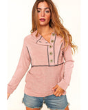 Azura Exchange Princess Line Out Seam Hoodie with Front Buttons - M