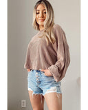 Azura Exchange Drop Shoulder Puff Sleeve Casual Blouse - XL