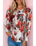 Azura Exchange Retro Floral Long Sleeve Blouse - S