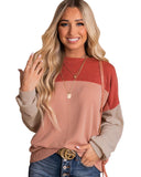 Azura Exchange Long Sleeve Ribbed Loose Top - L