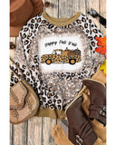 Azura Exchange Leopard Tie Dyed Pumpkin Truck Graphic Top - M