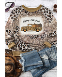 Azura Exchange Leopard Tie Dyed Pumpkin Truck Graphic Top - M