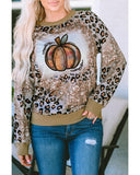 Azura Exchange Leopard Tie Dyed Graphic Long Sleeve Top - M