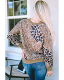 Azura Exchange Leopard Tie Dyed Graphic Long Sleeve Top - M