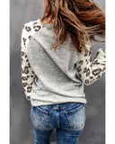 Azura Exchange Leopard Print Long Sleeve Top - S