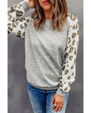 Azura Exchange Leopard Print Long Sleeve Top - S