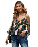 Azura Exchange Cold Shoulder Blouse - S