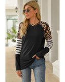 Azura Exchange Leopard Striped Long Sleeve Top - XL