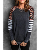 Azura Exchange Leopard Striped Long Sleeve Top - XL