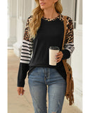 Azura Exchange Leopard Striped Long Sleeve Top - XL