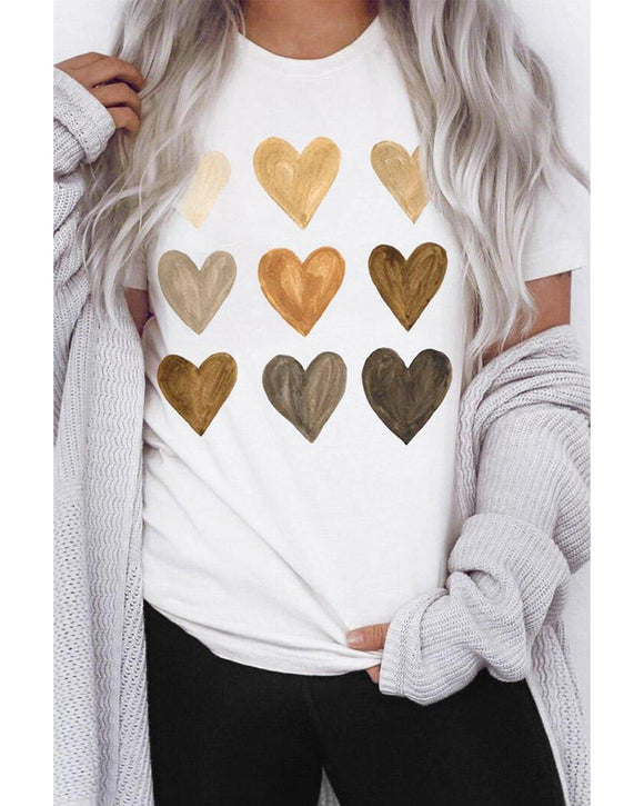 Azura Exchange Kind Heart Print T-shirt - XL