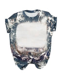 Azura Exchange Tie Dye Bleached Round Neck Short Sleeve T-shirt - XL