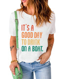 Azura Exchange Good Day Boat Letters T-Shirt - S