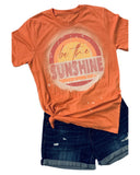 Azura Exchange Graphic Print Crewneck T-Shirt - Be The Sunshine - S