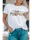 Azura Exchange Pumpkin Leopard Graphic Casual Tee - S