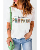 Azura Exchange Pumpkin Leopard Graphic Casual Tee - S