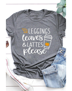 Azura Exchange Leaves and Lattes Please Graphic Tee - 2XL