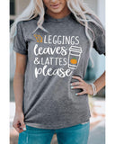 Azura Exchange Leaves and Lattes Please Graphic Tee - 2XL