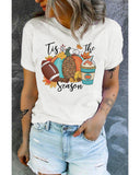 Azura Exchange Pumpkin Graphic Print Crew Neck T-Shirt - M