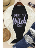 Azura Exchange Resting Witch Face Graphic Tee - S