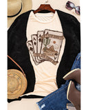 Azura Exchange Western Poker Cards Graphic Print T-Shirt - XL