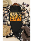 Azura Exchange Thankful Grateful Blessed Graphic Tee - M