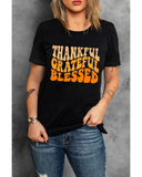 Azura Exchange Thankful Grateful Blessed Graphic Tee - XL