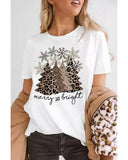 Azura Exchange Leopard Christmas Tree Graphic Print T-Shirt - XL