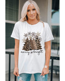 Azura Exchange Leopard Christmas Tree Graphic Print T-Shirt - XL