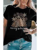 Azura Exchange Leopard Christmas Tree Graphic Print T-Shirt - XL