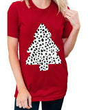 Azura Exchange Leopard Christmas Tree Graphic Tee - S