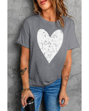 Azura Exchange Heart Graphic Print T-Shirt - L