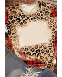 Azura Exchange Leopard Print Short Sleeve T-Shirt - L