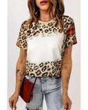 Azura Exchange Leopard Print Short Sleeve T-Shirt - L