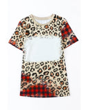 Azura Exchange Leopard Print Short Sleeve T-Shirt - L