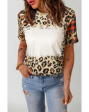 Azura Exchange Leopard Print Short Sleeve T-Shirt - M