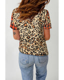 Azura Exchange Leopard Print Short Sleeve T-Shirt - M