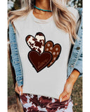 Azura Exchange Heart Print T-shirt - L