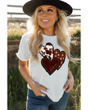 Azura Exchange Heart Print T-shirt - XL