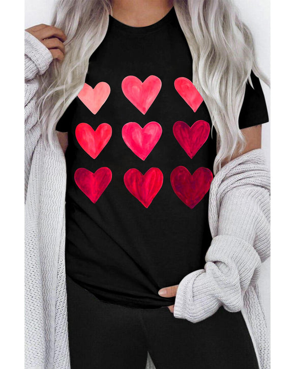 Azura Exchange Heart Graphic Tee for Valentines Day - L